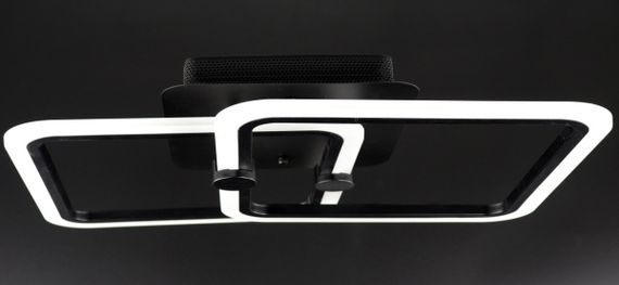 Люстра світлодіодна стельова LED світильник для квартири на стелю лед з пультом 25766 Чорний 10х41х63 см.