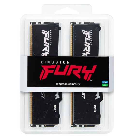 Модуль пам'яті для комп'ютера DDR5 16GB (2x8GB) 5200 MHz FURY Beast RGB Kingston Fury (ex.HyperX) (KF552C40BBAK2-16) | Зображення 3