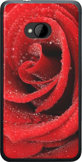 Чехол на HTC One M7 Красная роза "529u-36-17620"