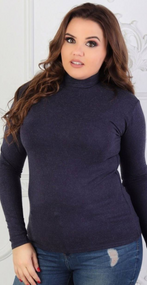 Женский теплый кашемировый гольф-водолазка Ri284 цвет сливовый, размер 48/52