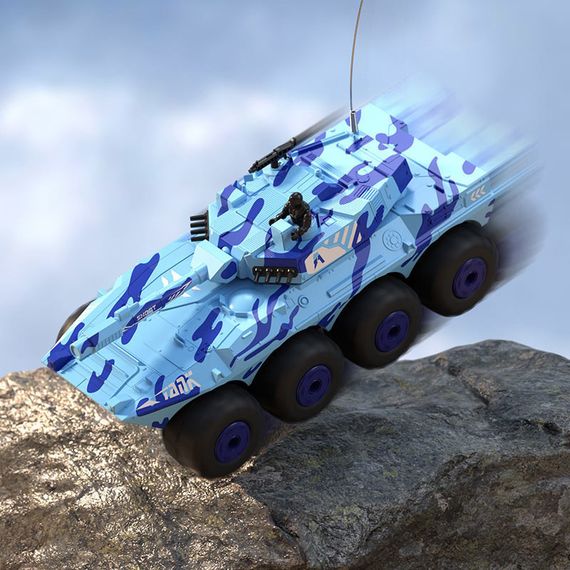 Бронетранспортер-амфібія на радіокеруванні SCHE Y1802 Blue — міць та прохідність на суші й воді | Зображення 3