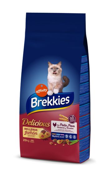 Сухий корм із м'ясом для котів Brekkies Cat Delicious Meat, 20 кг
