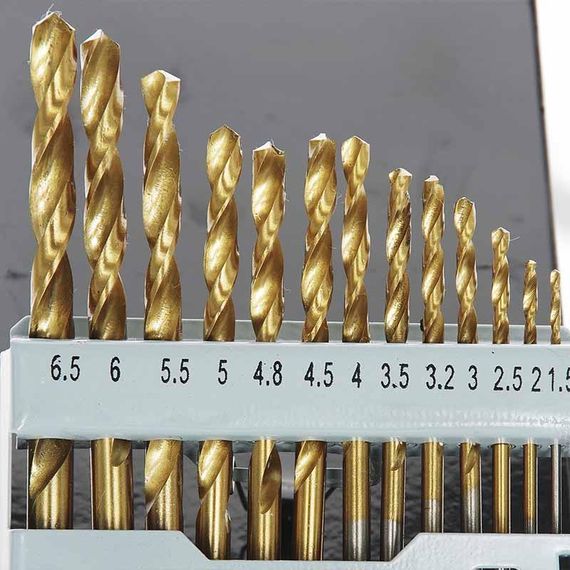 Набір свердел для металу Р6М5 титан метал бокс 1,5-6,5 мм 13 шт APRO 8102061 | Зображення 2