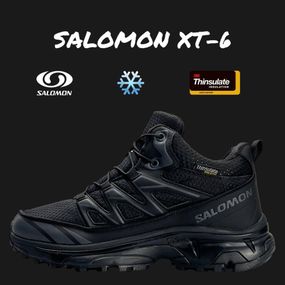 Мужские зимние кроссовки  Salomon XT-6 Black Fur, Вьетнам 46
