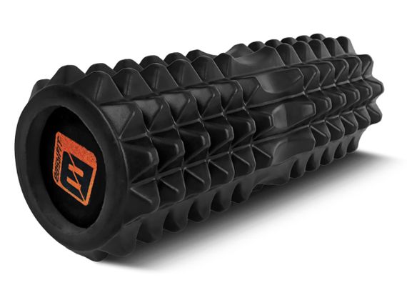 Масажний ролик EasyFit Solid Roller v.1.2s 33х13 см чорний (EF-2052-BK)