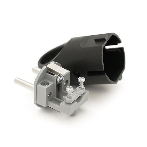 Вилка с заземлением угловая с кольцом, 16A 250V, A112B, Black, Q35 | Зображення 2
