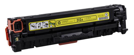 Картридж оригинальный HP 312A Yellow (CF382A) C ЗАПРАВКОЙ