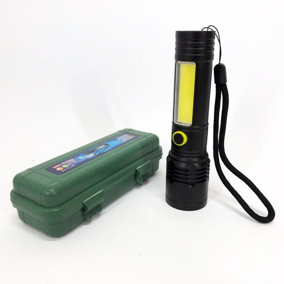 Ліхтар ручний батарейний BN-537-TG+COB (White+red), Потужний акумуляторний світлодіодний ліхтар MY-57 | Зображення 6