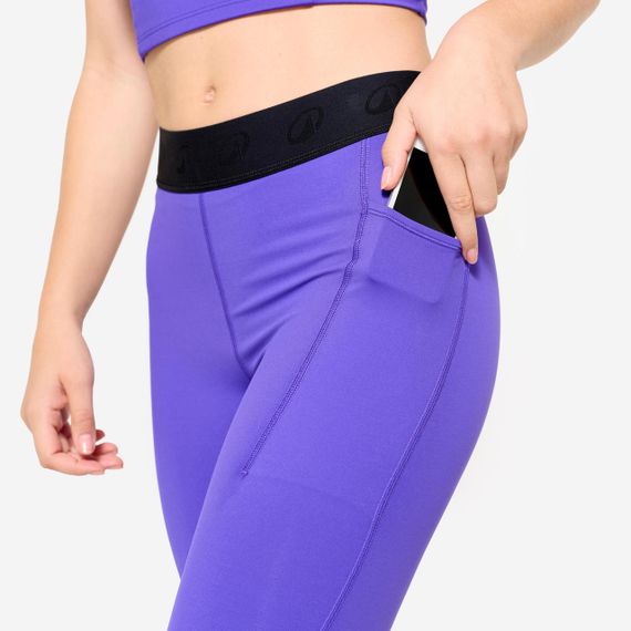 Легінси жіночі для фітнесу з високою талією фіолетові - M UA44L31 | Зображення 2