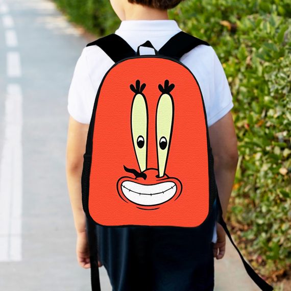 Рюкзак дитячий Губка Боб Містер Юджин Крабс 34х27см, міський ранець для хлопчика (00516)