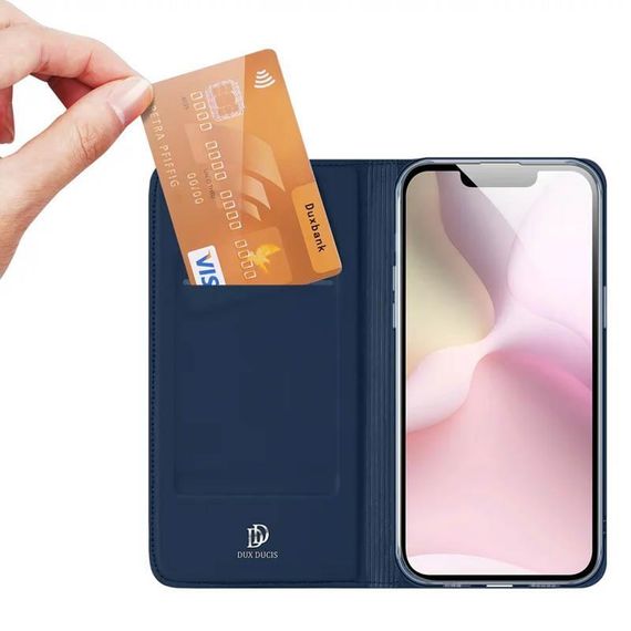 Чохол-книжка Dux Ducis з кишенею для візиток для Apple iPhone 16e (6.1") Синій | Зображення 1
