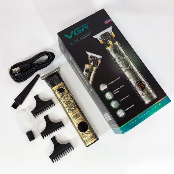Машинка для стрижки волосся та бороди VGR V-097. Колір: срібний | Зображення 5
