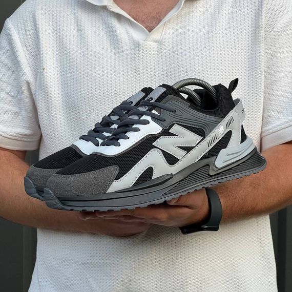 Кросівки New Balance матеріал текстиль/замш колір сірий,чорний, білий | Зображення 4