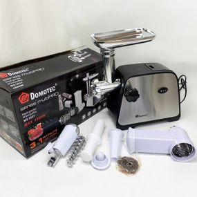 Электромясорубка с насадками для ковбас Domotec MS-2027 4500Вт, Мясорубка электрическая для мяса MC-63