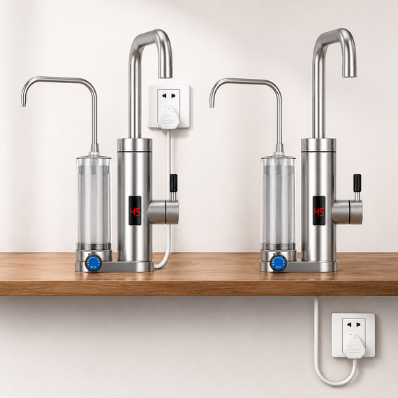 Проточный водонагреватель 2в1 Multifunctional heating cleaning faucet / Кран электрический проточный с LCD-дисплеем ZSW-D02 | Зображення 3