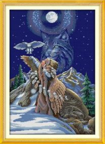 Набір для вишивання за нанесеною на канву схемою "The sacred connection ". AIDA 14CT printed , 44*61 см