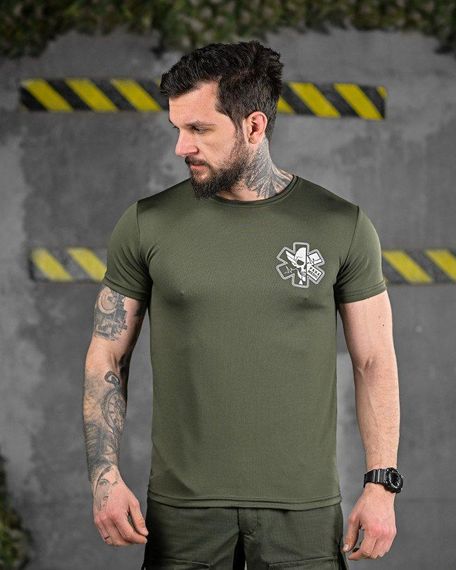 Тактична волога відводяща футболка ParaMedic олива ДЛ6506 | Зображення 1