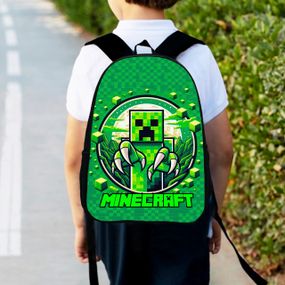 Рюкзак детский майнкрафт Крипер "Minecraft" 34х27см,городской ранец для мальчика (00523)