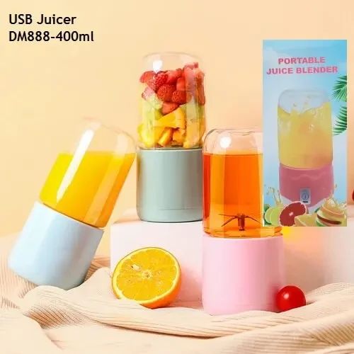 Дорожная чашка-блендер с USB 400мл, Переносной мини-блендер / Измельчитель для смузи | Зображення 3