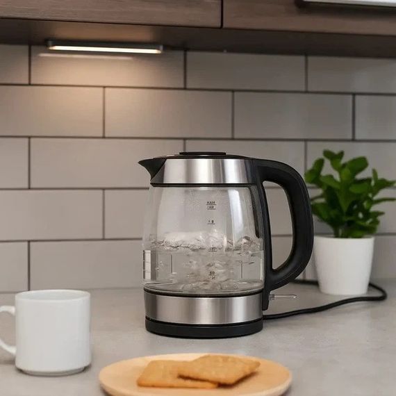 Электрический чайник Domotec MS-7946 стеклянный 1,7л 2200Вт YF-18