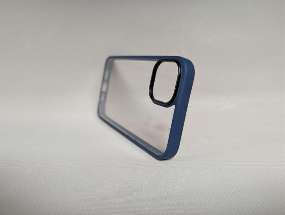 Чехол для iPhone 14 Plus / Айфон 14 Плюс, Protection Case, прозрачная спинка, противоударный, TPU, синий | Зображення 3