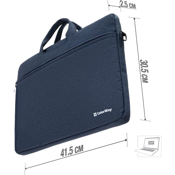 Сумка для ноутбука ColorWay 15.6" Casual Navy (CW-LBC156-NV) | Зображення 4