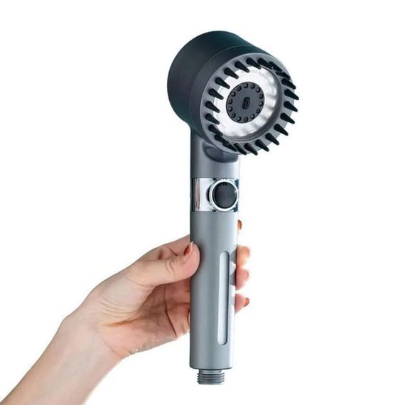 Насадка для душу масажна лійка 4в1 з масажними силіконовими шипами водозберігаюча душова лійка | Зображення 5