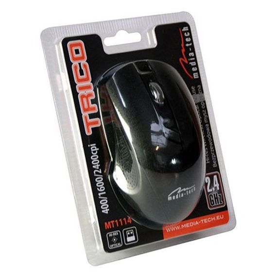 Мишка  Media-Tech Trico, бездротова, 3 кн.,2400dpi, чорна | Зображення 1