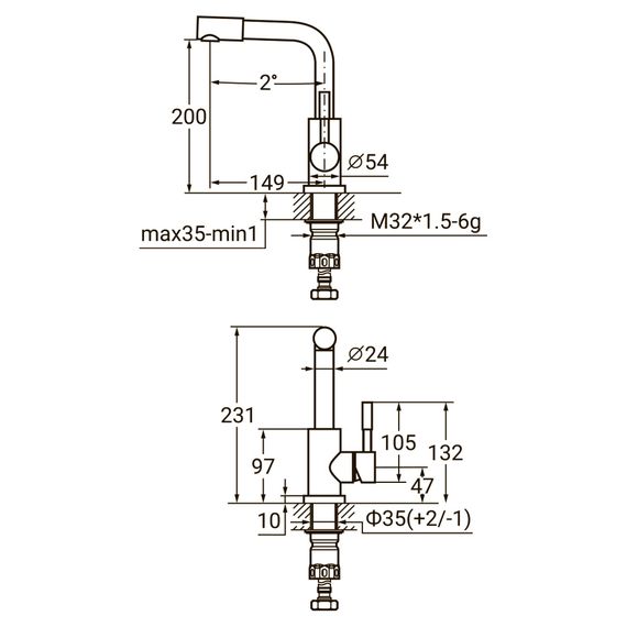 Смеситель для раковины Aquatica KT-1A370P 9722021 | Зображення 1