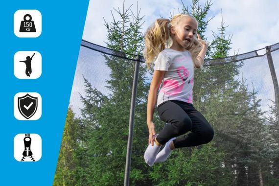 Батут із внутрішньою сіткою THUNDER Inside Elite 8FT 244 см Black | Зображення 5