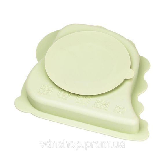 Детский набор силиконовой посуды 3 предмета зеленый HP34545G | Зображення 4