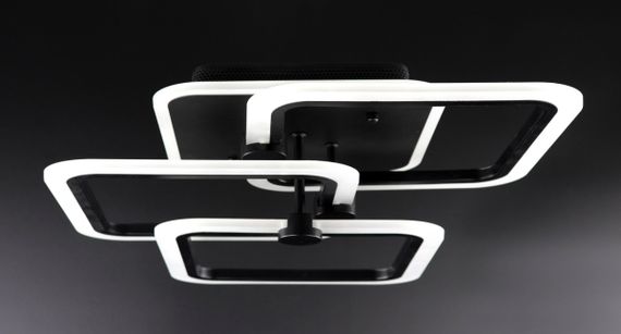 Люстра світлодіодна стельова LED світильник для квартири на стелю лед з пультом 25768 Чорний 13х45х53 см.