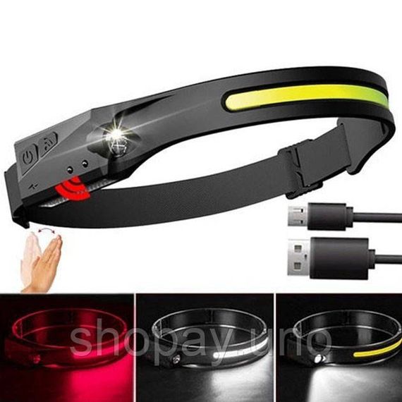 Портативный светодиодный налобный фонарь BL-W689/G28-LM+COB, Светодиодный фонарь с креплением на голову JZ-77 | Зображення 7