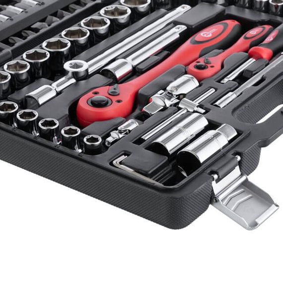 Професійний набір інструментів 1/2", 1/4", 94 од., Cr-V INTERTOOL ET-6094 | Зображення 4