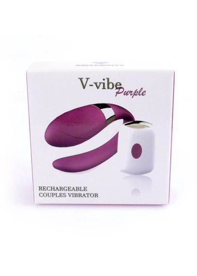 Вібратор для пар - V-Vibe Purple, USB, 7 Function, Remote Control | Зображення 6