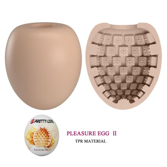 Мастурбатор яйце Pretty Love Pleasure Egg бежевий sexstyle