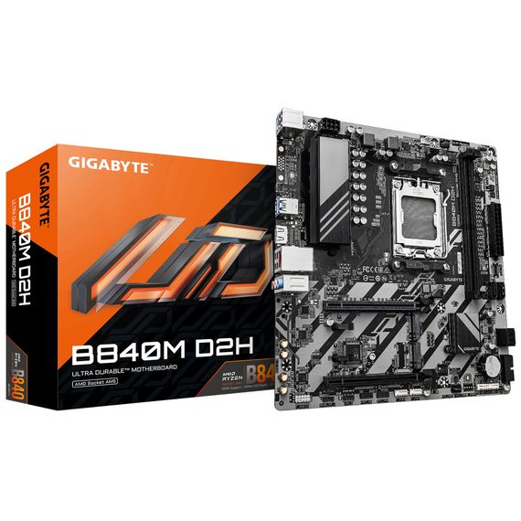Материнская плата GIGABYTE Motherboard B840M D2H sAM5 B840 2xDDR5 M.2 HDMI mATX B840M_D2H | Зображення 3