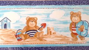 Пленка самоклеющаяся бордюрная 13,3х1000cm водостойкая детский рисунок