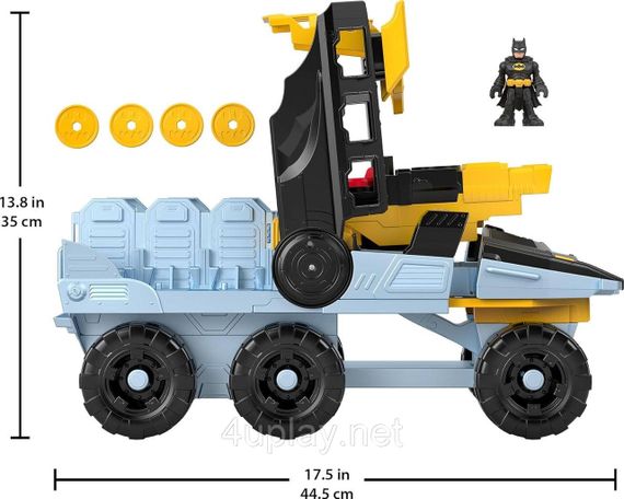 Бетмобіль-трансформер танк Бетмена зі світлом і звуками Оригінал Fisher-Price Batman Transforming Bat-Tank | Зображення 2