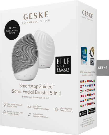 Електронна ультразвукова щітка для обличчя GESKE Sonic Facial Brush 5в1 white | Зображення 7