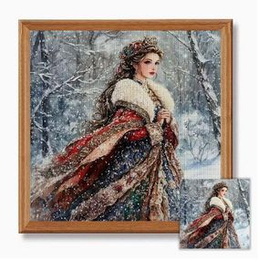 Набор для вышивки крестом JOZYSH " Королевская прогулка" 14CT, 40x40 см, канва Аида с нанесенным рисунком