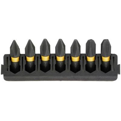 Набор бит DeWALT в касете для Tough Case, FlexTorq, L = 25 мм, Рh1 - 2 шт, Рh2 - 3 шт, Рh3 - 2шт (DT70808)