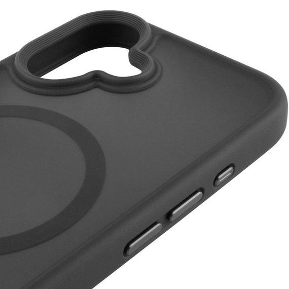 TPU+PC чохол Metal Buttons with Magnetic Fit для Apple iPhone 17 (6.3") Чорний / Black | Зображення 3
