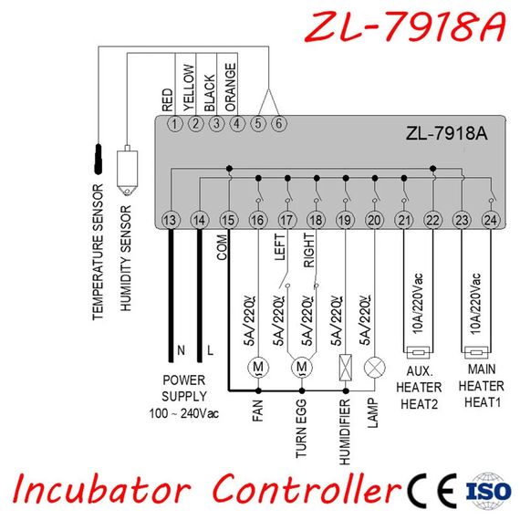 Контроллер инкубатора LILYTECH ZL-7918A 220В (регулировка температуры и влажности) | Зображення 2