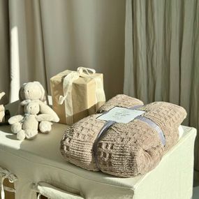Плед на эко-овчине Dushka Home 21284 200х230 см коричневый
