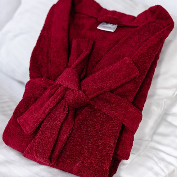 Халат SoundSleep Glory кімоно махровий 2XL бордо (94336092) | Зображення 8