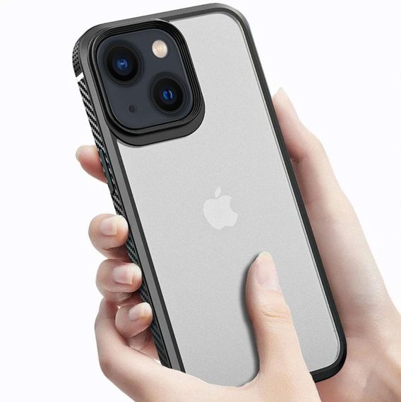 Протиударний бампер чохол Primolux Transparent для смартфона Apple iPhone 13 - Black | Зображення 2