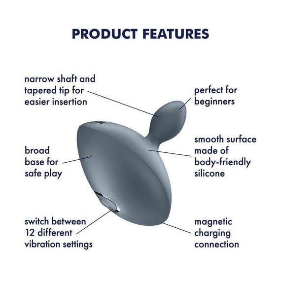 Анальна вібропробка Satisfyer Booty Absolute Beginners 4, для початківців, ввідна частина 3 см Sex Aura | Зображення 4