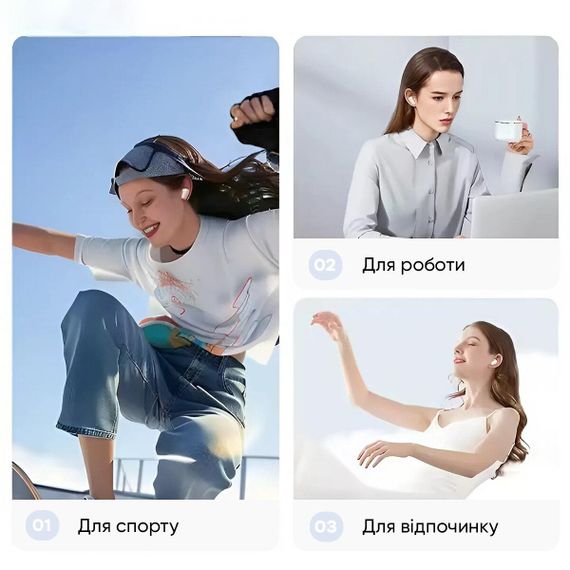 Бездротові навушники Usams US-TD22 TWS Earbuds - TD Series BT5.3 white | Зображення 4