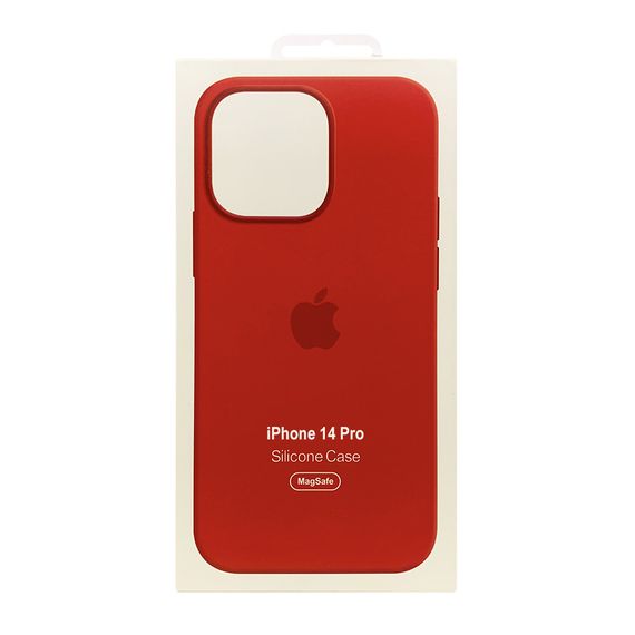 Чехол накладка Silicone Case Full with Magsafe для Apple iPhone 14 Pro- Red | Зображення 2